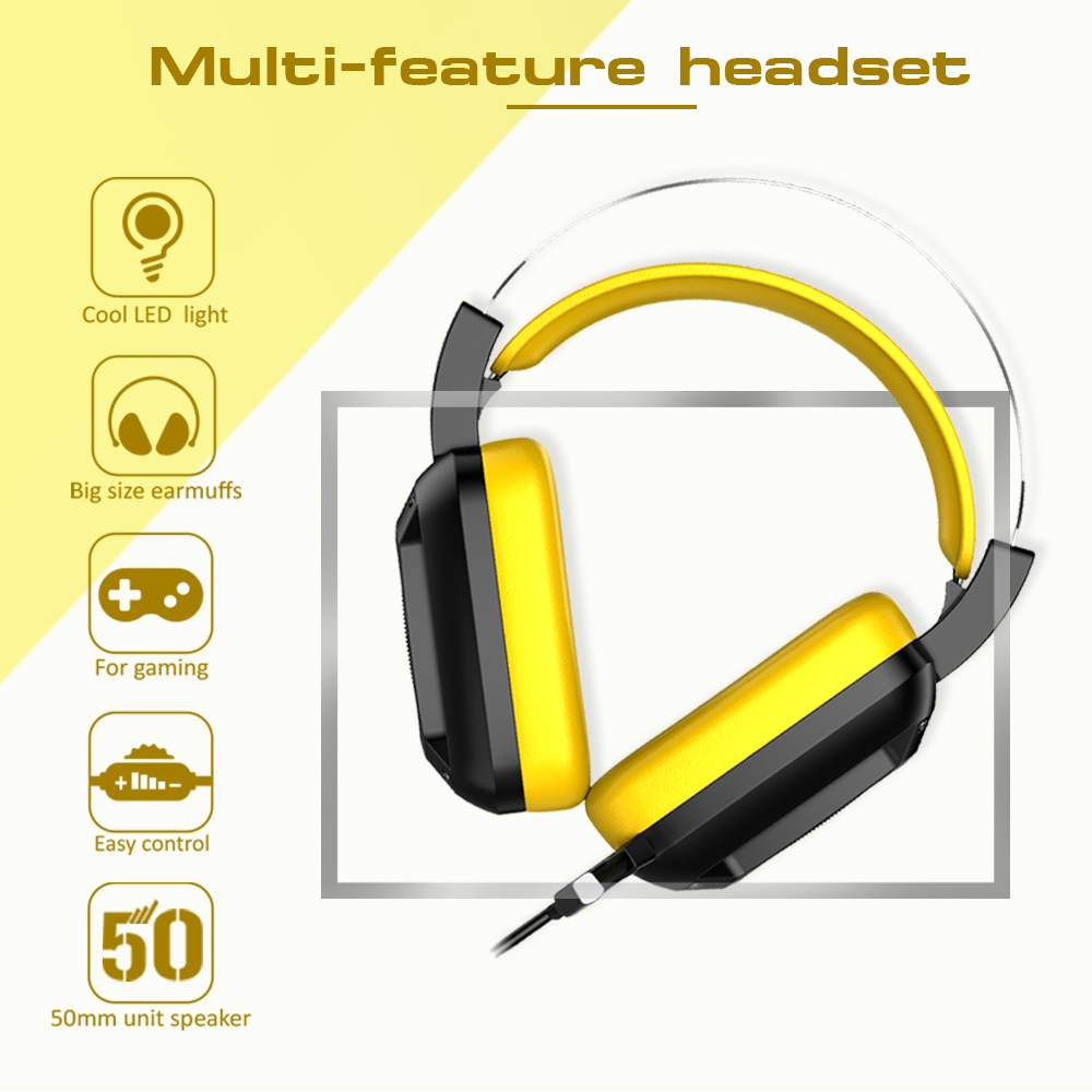 G808 Gaming Headset 7.1 Virtual Channel- Yellow G808 Gaming Headset 7.1 Virtual Channel- Yellow