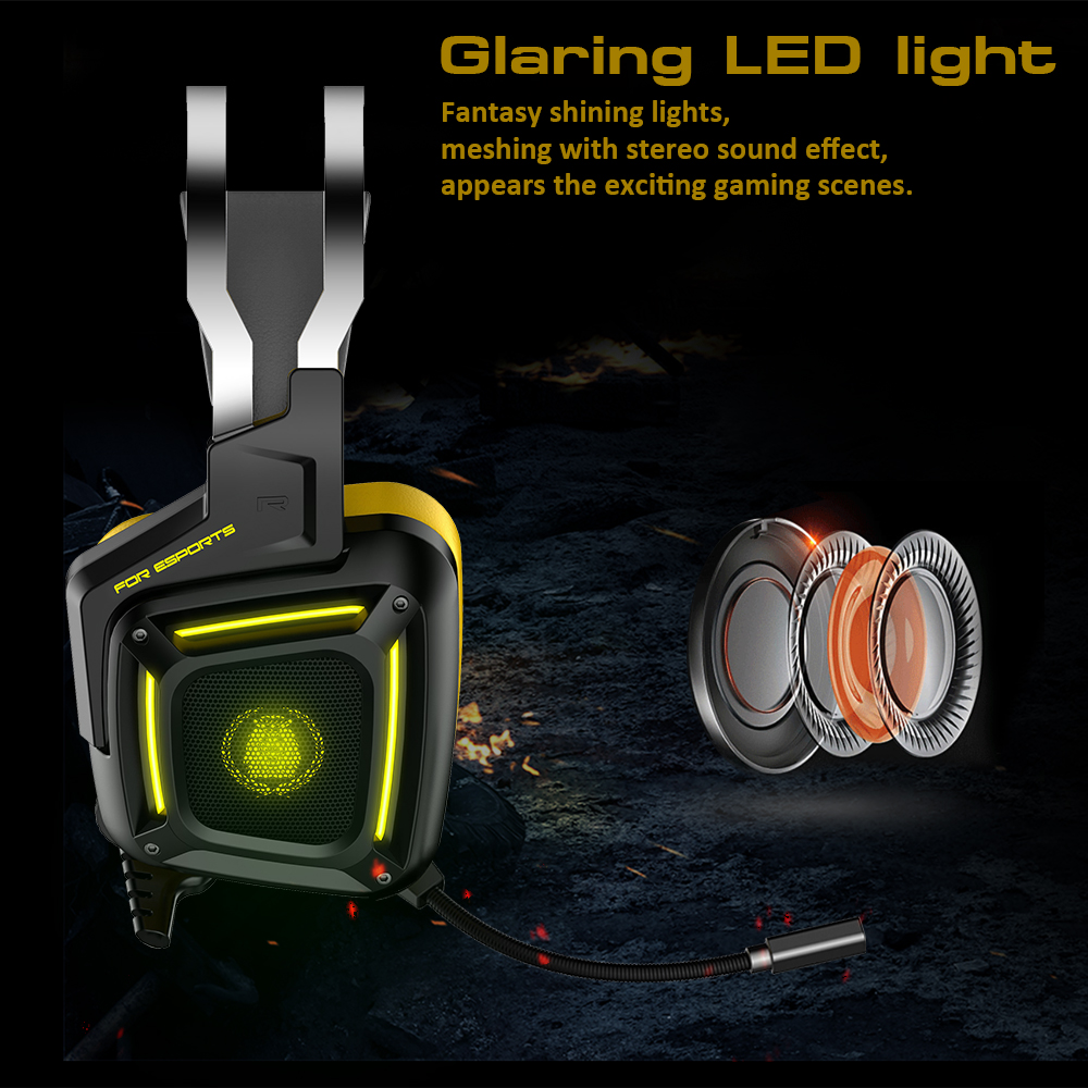 G808 Gaming Headset 7.1 Virtual Channel- Yellow G808 Gaming Headset 7.1 Virtual Channel- Yellow