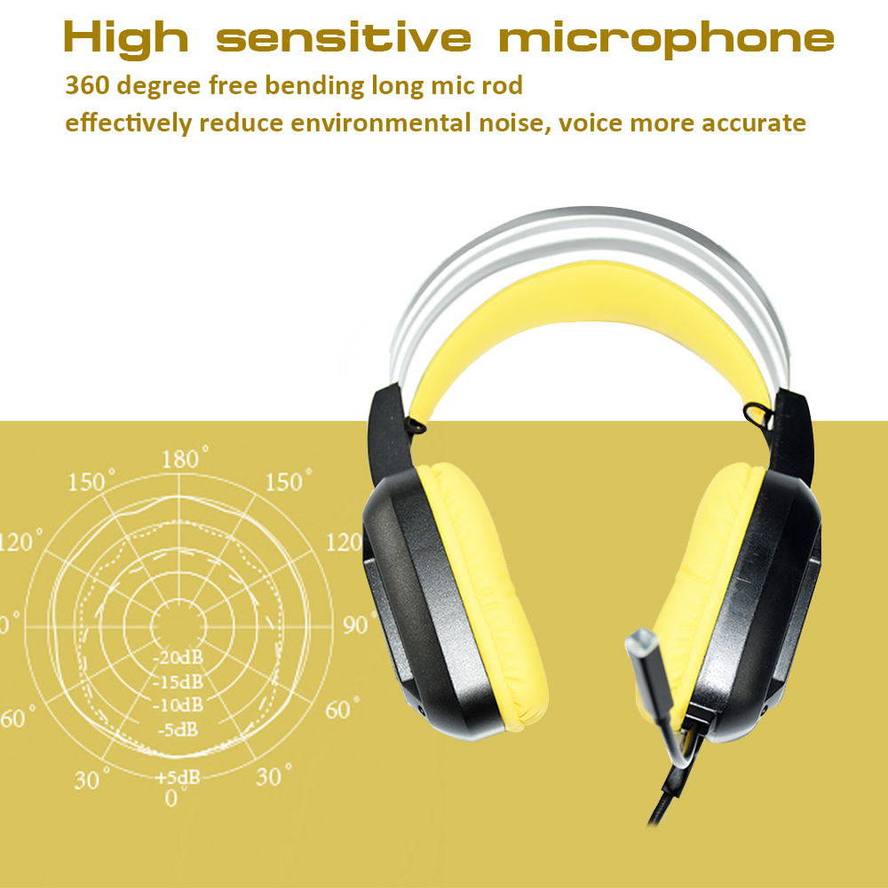 G808 Gaming Headset 7.1 Virtual Channel- Yellow G808 Gaming Headset 7.1 Virtual Channel- Yellow
