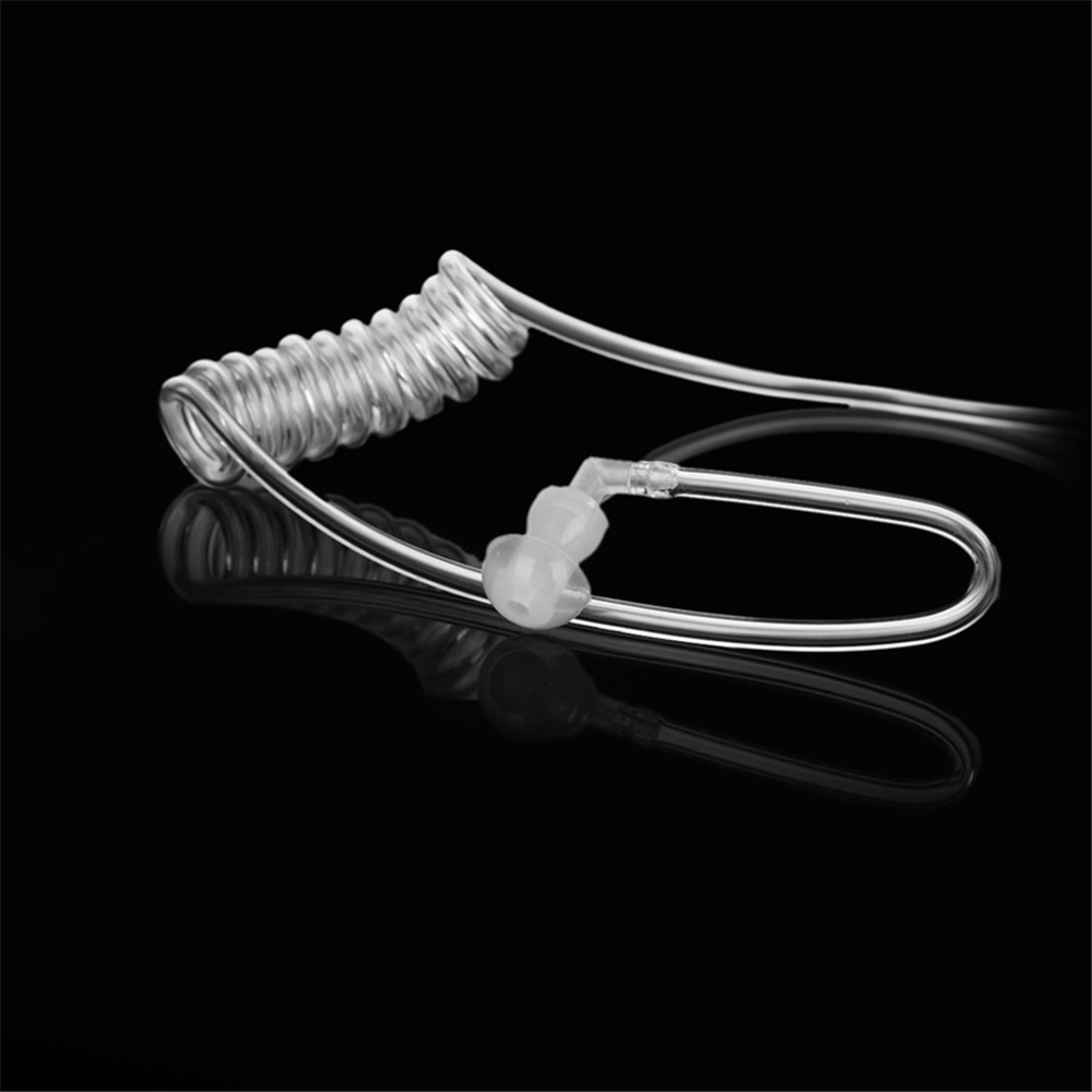 3.5mm Air Tube In Ear Phone Earphone Anti Radiation Earpiece with Microphone - Transparent 3.5mm Air Tube In Ear Phone Earphone Anti Radiation Earpiece with Microphone - Transparent