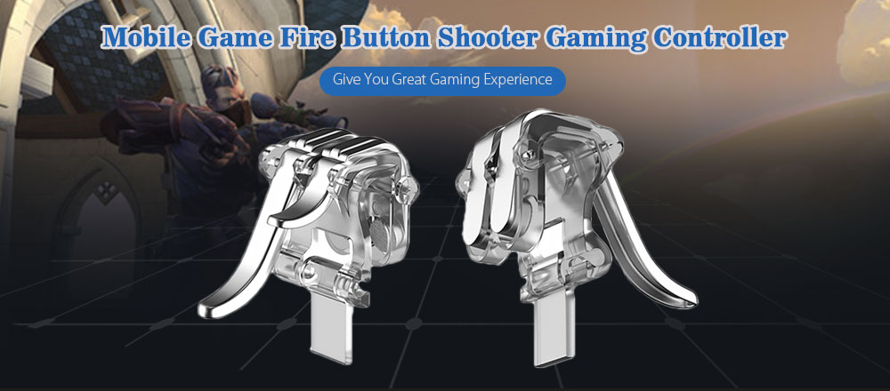 Gaming Trigger Mobile Phone Aiming Fire Button Controller for PUBG Gaming Trigger Mobile Phone Aiming Fire Button Controller for PUBG