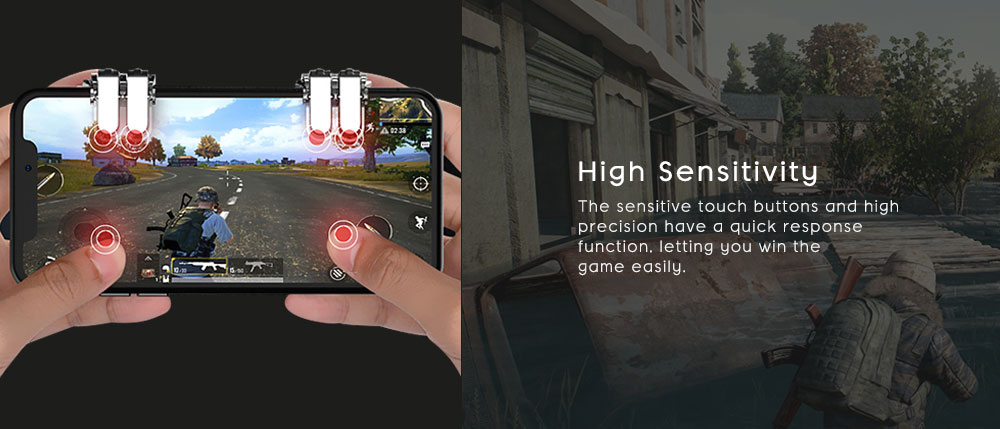 Gaming Trigger Mobile Phone Aiming Fire Button Controller for PUBG Gaming Trigger Mobile Phone Aiming Fire Button Controller for PUBG