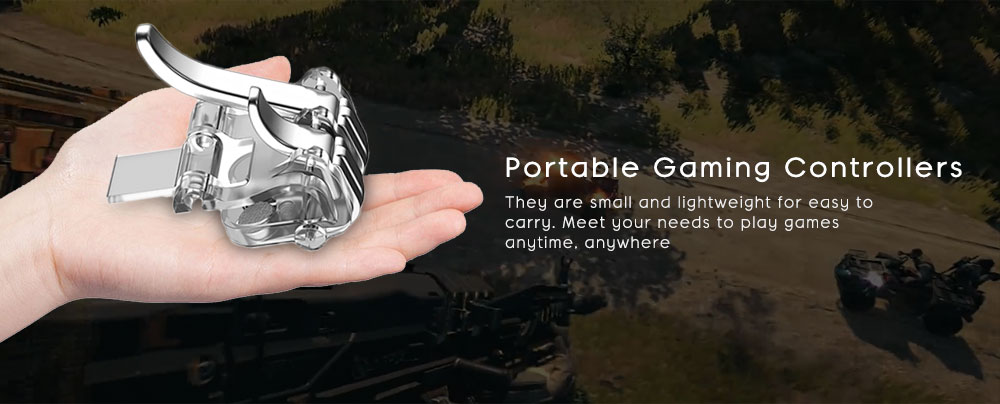Gaming Trigger Mobile Phone Aiming Fire Button Controller for PUBG Gaming Trigger Mobile Phone Aiming Fire Button Controller for PUBG