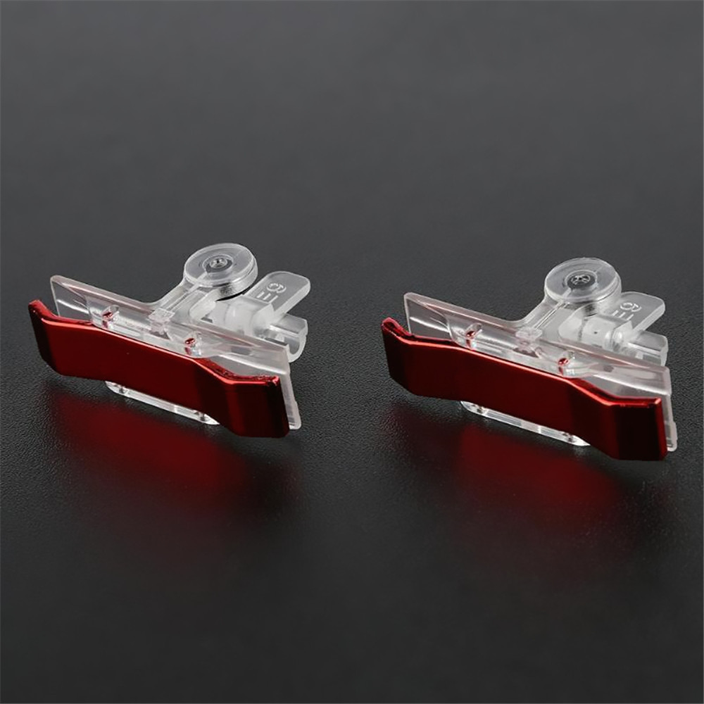 Mobile Game Fire Button Shooting Trigger Aim Key Joystick 2pcs- Red Mobile Game Fire Button Shooting Trigger Aim Key Joystick 2pcs- Red