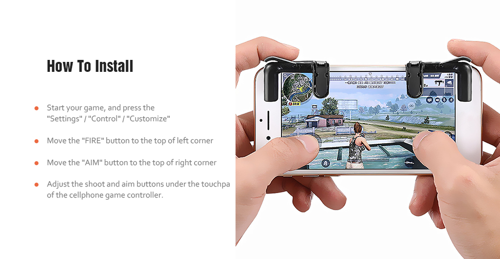Mobile Controller Cell Phone Game Fire Button Aim Key Joystick Mobile Controller Cell Phone Game Fire Button Aim Key Joystick
