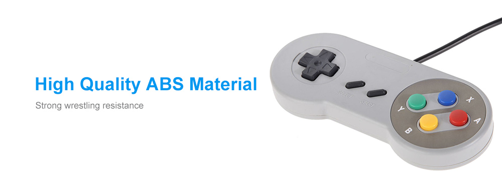 Game Controller for Super SNES USB Classic Gamepad- Gray Game Controller for Super SNES USB Classic Gamepad- Gray